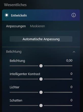 Belichtung und Kontrast anpassen in Luminar Neo (Skylum)